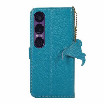 Sony Xperia 1 VII Læderpung med RFID - Blå