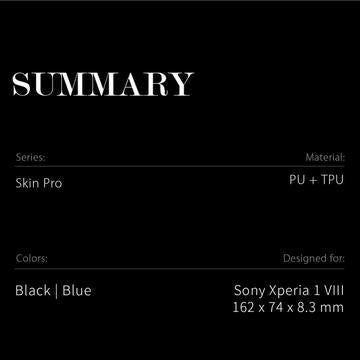 Sony Xperia 1 VIII Dux Ducis Skin Pro Flip Cover - Sort