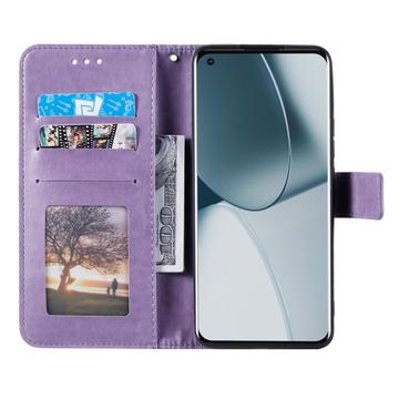 Sony Xperia 1 VIII Mandala Etui med Pung med håndledsrem - Lilla