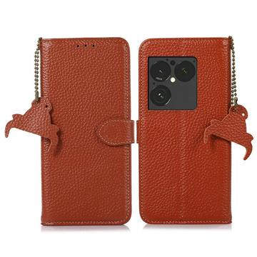 Sony Xperia 1 VIII Pung læder cover med RFID - Brun