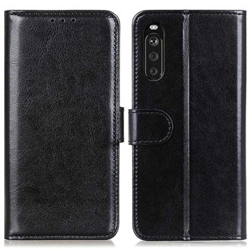 Sony Xperia 10 III, Xperia 10 III Lite Pung Taske med Stand - Sort