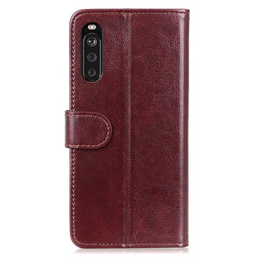 Sony Xperia 10 III, Xperia 10 III Lite Pung Taske med Stand - Brun