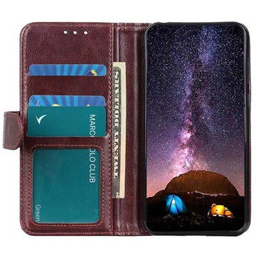 Sony Xperia 10 III, Xperia 10 III Lite Pung Taske med Stand - Brun