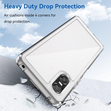 Sony Xperia 10 VI Ridsefast Hybrid Cover - Gennemsigtig
