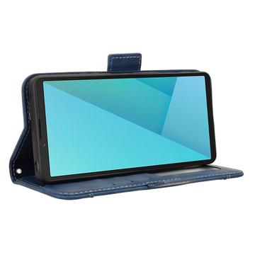 Sony Xperia 10 VII Kortholder Pung Etui - Blå