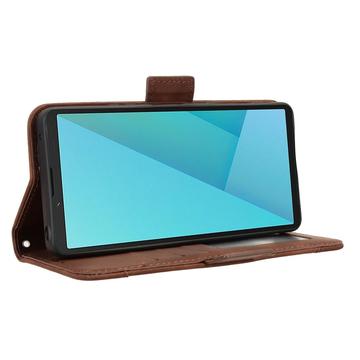 Sony Xperia 10 VII Kortholder Pung Etui - Brun