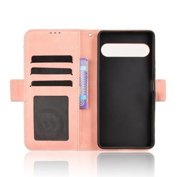 Sony Xperia 10 VII Kortholder Pung Etui - Pink