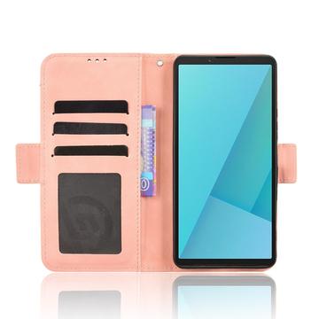 Sony Xperia 10 VII Kortholder Pung Etui - Pink