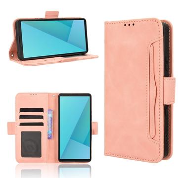 Sony Xperia 10 VII Kortholder Pung Etui - Pink