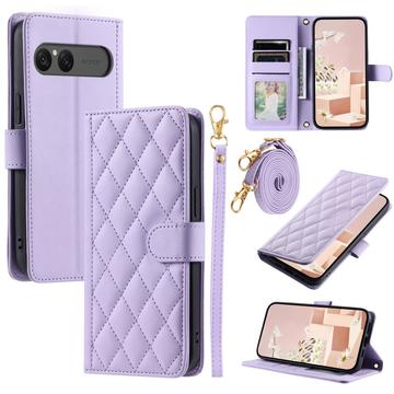 Sony Xperia 10 VII Luksus Vatteret Pung - lilla
