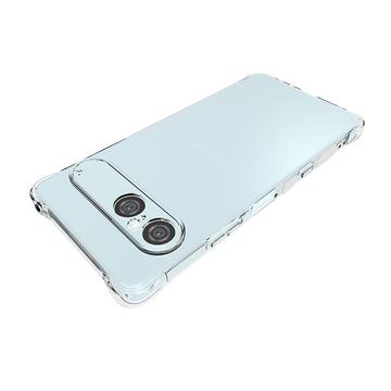Sony Xperia 10 VII Stødsikkert Silikone Cover - Gennemsigtig