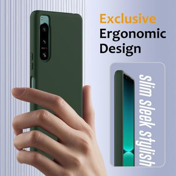Sony Xperia 5 IV Liquid Silikone Cover - MagSafe Kompatibel - Mørkegrøn