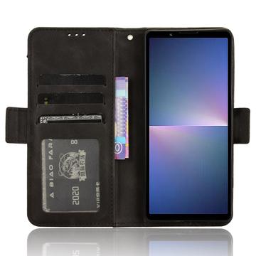 Sony Xperia 5 V Pung Cover med Kortholder - Sort