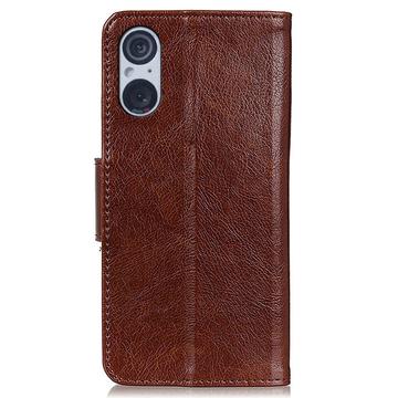 Sony Xperia 5 V Elegant Series Pung med Stativfunktion - Brun