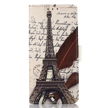 Sony Xperia 5 V Glam Series Etui med Pung - Eiffeltårnet