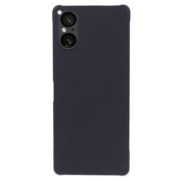 Sony Xperia 5 V Gummibelagt Plastik Cover - Sort
