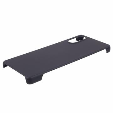 Sony Xperia 5 V Gummibelagt Plastik Cover - Sort