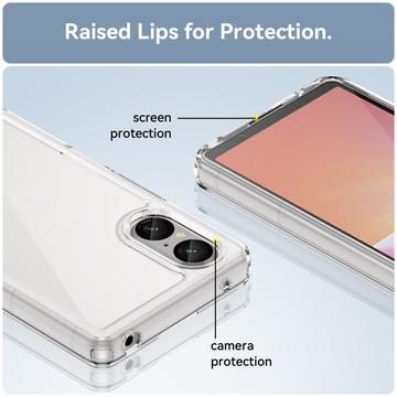 Sony Xperia 5 V Ridsefast Hybrid Cover - Gennemsigtig