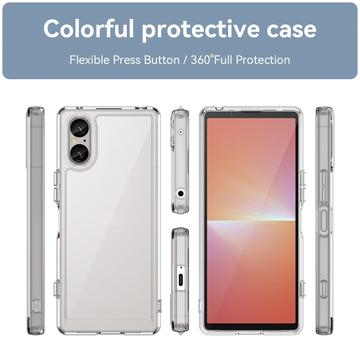 Sony Xperia 5 V Ridsefast Hybrid Cover - Gennemsigtig