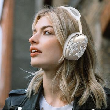 Sparkly Star 3-i-1 beskyttelsessæt til AirPods Max - Sølv