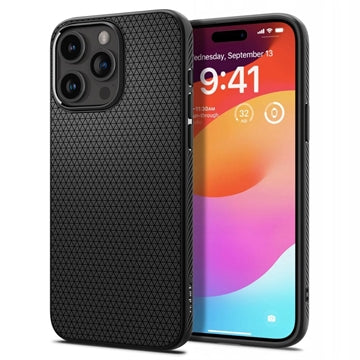 iPhone 15 Pro Spigen Liquid Air TPU Cover - Sort