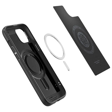 iPhone 15 Spigen Mag Armor Hybrid Cover - Mat Sort