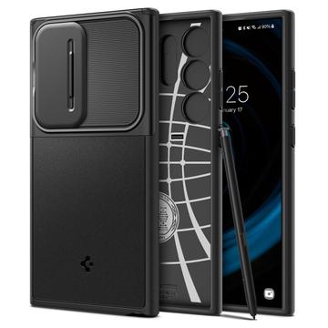 Samsung Galaxy S24 Ultra Spigen Optik Armor Cover - Sort