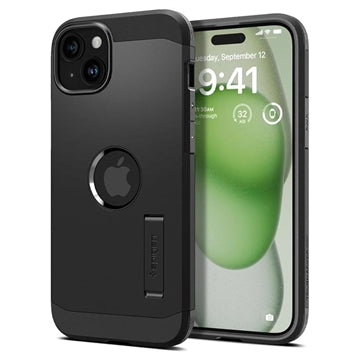 iPhone 15 Spigen Tough Armor Mag Cover - Sort
