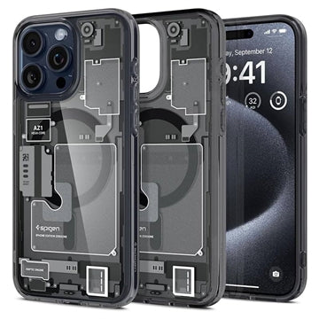 iPhone 15 Pro Spigen Ultra Hybrid Mag Cover - Sort / Zero One