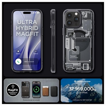 iPhone 15 Pro Spigen Ultra Hybrid Mag Cover - Sort / Zero One