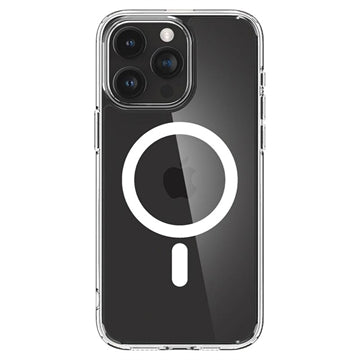 iPhone 15 Pro Spigen Ultra Hybrid Mag Cover - Hvid / Klar
