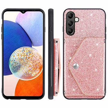 Stardust Samsung Galaxy A14/A14 5G Cover med Kortholder - Pink