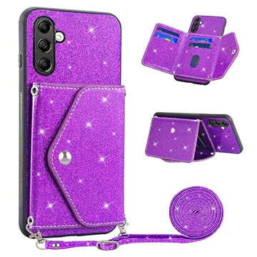Stardust Samsung Galaxy A14/A14 5G Cover med Kortholder - Lilla