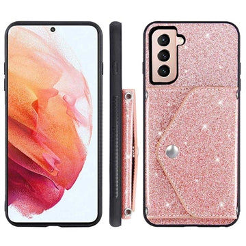 Stardust Samsung Galaxy S23 5G Cover med Kortholder - Pink
