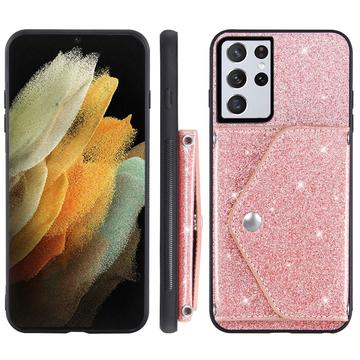 Samsung Galaxy S25 Ultra Stardust Cover med Kortholder - Pink