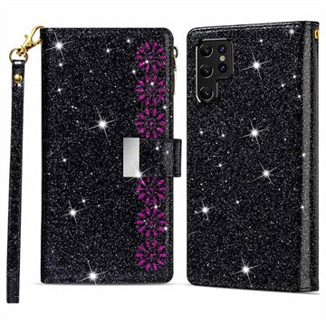 Starlight Series Samsung Galaxy S22 Ultra 5G Pung Taske - Sort