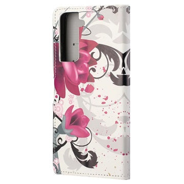 Style Series Samsung Galaxy S21 5G Pung Taske - Lotusblomst