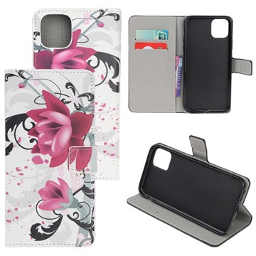 Style Series iPhone 11 Cover med Kortholder - Lotusblomst