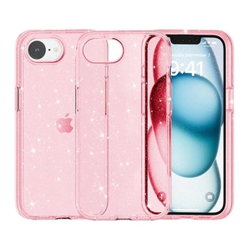 iPhone 16e/17e Stylish Glitter Series Hybrid Cover - Pink