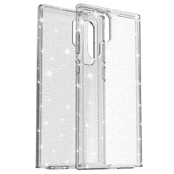 Samsung Galaxy S22 Ultra 5G Stylish Glitter Series Hybrid Cover - Gennemsigtig