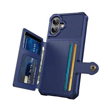 iPhone 17 TPU Cover med Kortholder - Blå