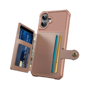 iPhone 17 TPU Cover med Kortholder - Pink