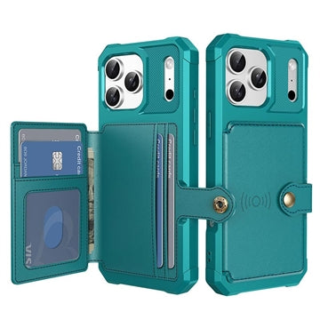 iPhone 17 Pro Max TPU Cover med Kortholder - Turkis