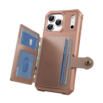 iPhone 17 Pro TPU Cover med Kortholder - Pink