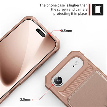 iPhone Air TPU Cover med Kortholder - Pink