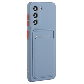 Samsung Galaxy S21 5G TPU Cover med Kortholder - Blå