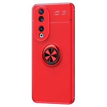 Honor 90 TPU Cover med Ringholder - Rød