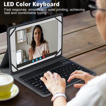 TY3316 Universal tablet-etui med Bluetooth-tastatur - 9-11", amerikansk layout - sort