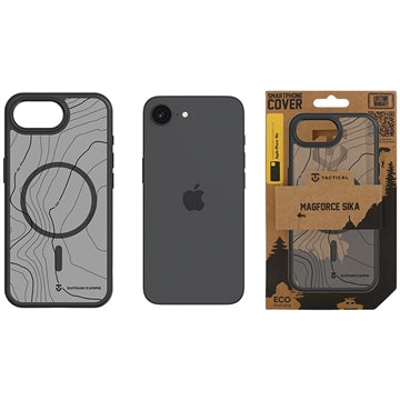 iPhone 16e/17e Tactical MagForce Hyperstealth Sika Hybrid Cover - MagSafe-kompatibel - Asfalt