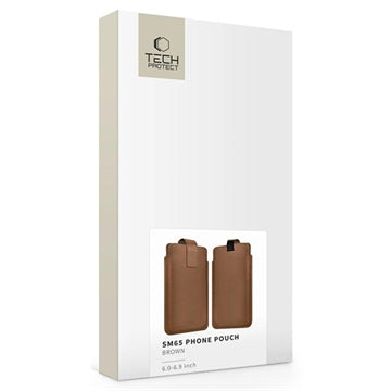 Tech-Protect SM65 universaltaske til telefon - 6"-6.9" - Brun